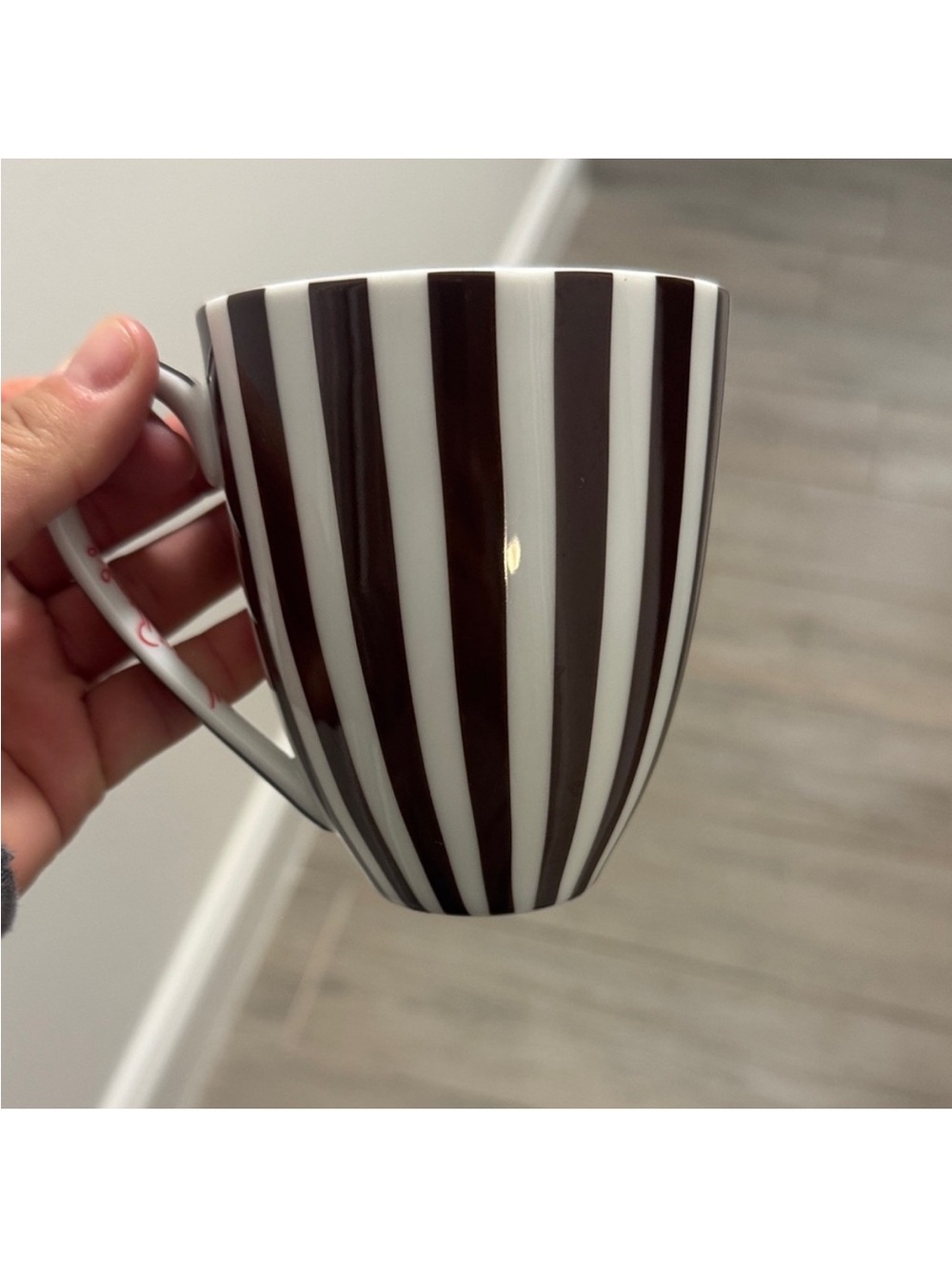 henri bendel hard to find Brown and White Vertical Stripe